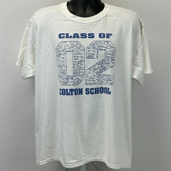 Vintage Y2Ks 2002 Colton High School T Shirt California HS White Mens XL X-Large - Picture 2 of 9